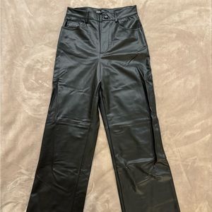 ZARA straight leg Faux leather pant